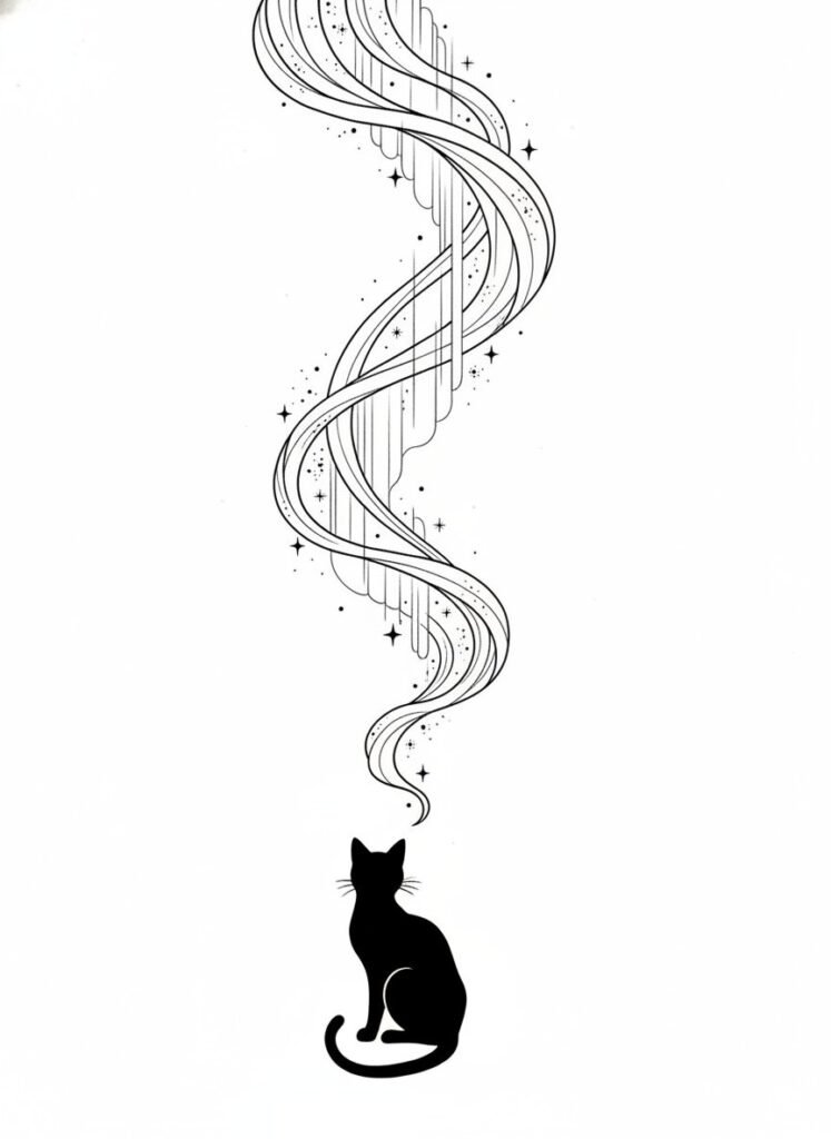 Aurora Cat Tattoo