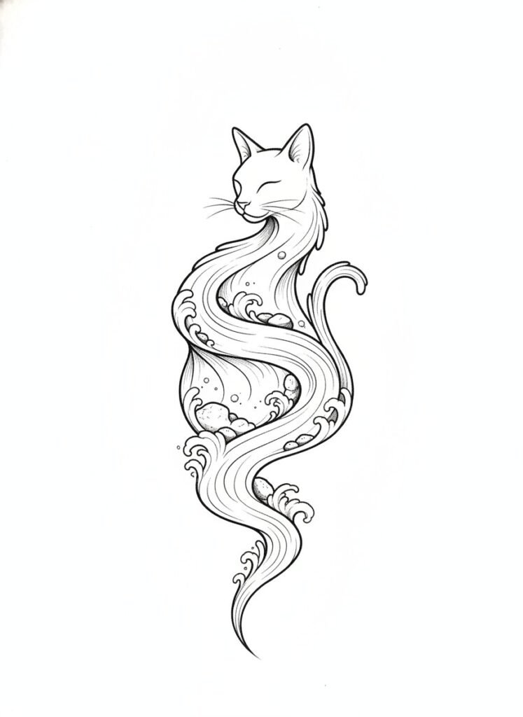River Cat Tattoo