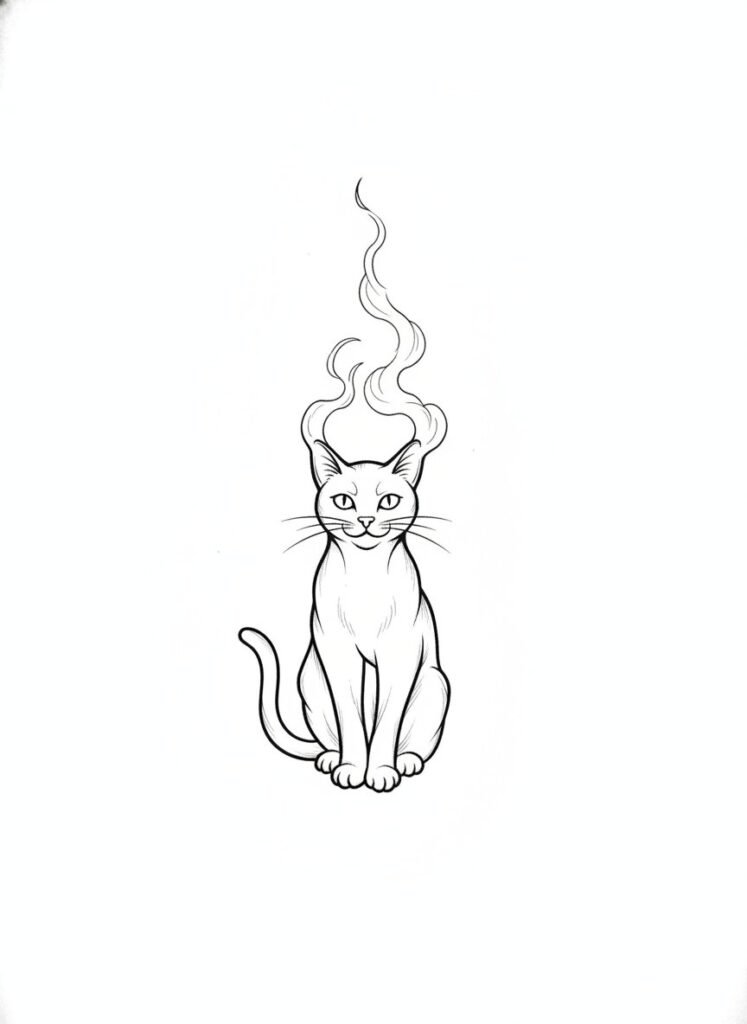 Mist Cat Tattoo