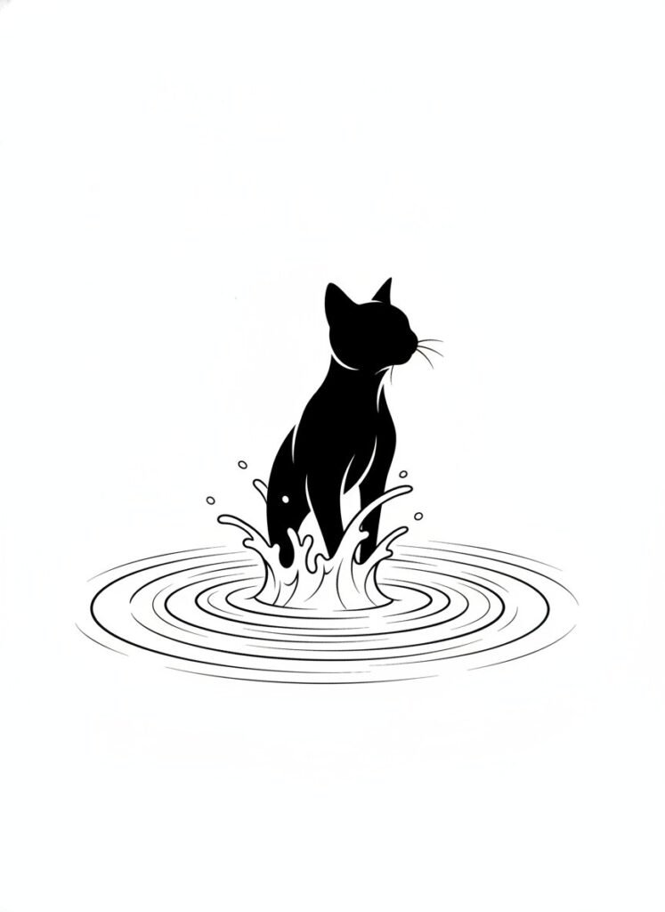 Ripple Cat Tattoo
