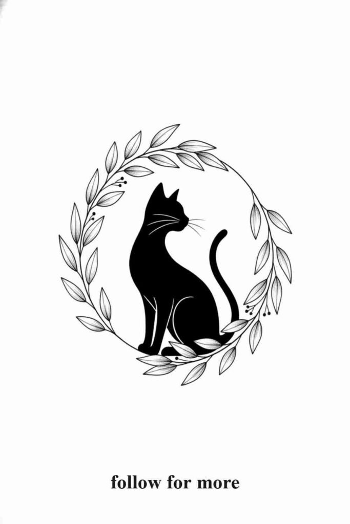Eucalyptus Cat Tattoo