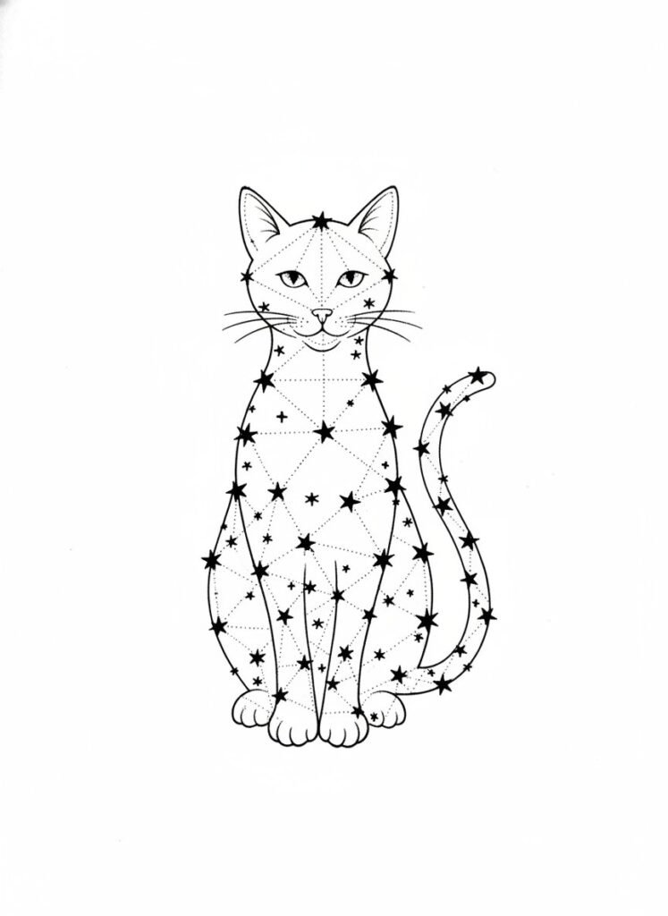 Constellation Cat Tattoo