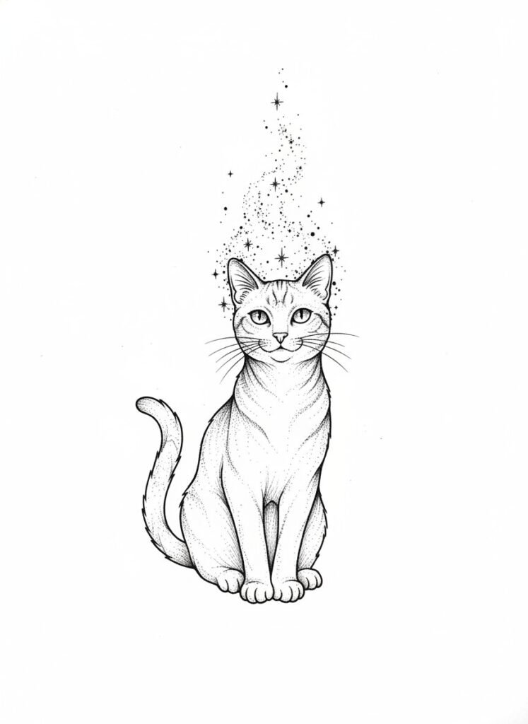 Stardust Cat Tattoo